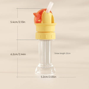 Reusable children beverage water bottle straw lid