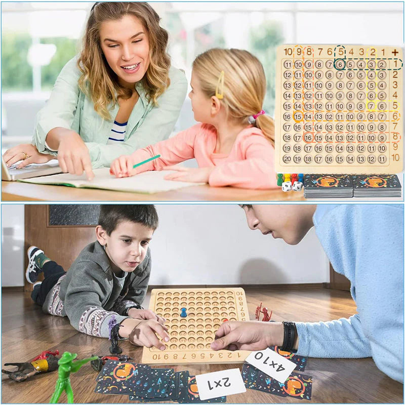 Wooden Montessori Multiplication Board Game