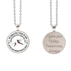 My Mind Still Talks To You Memorial Necklace, In Memory Of Gift