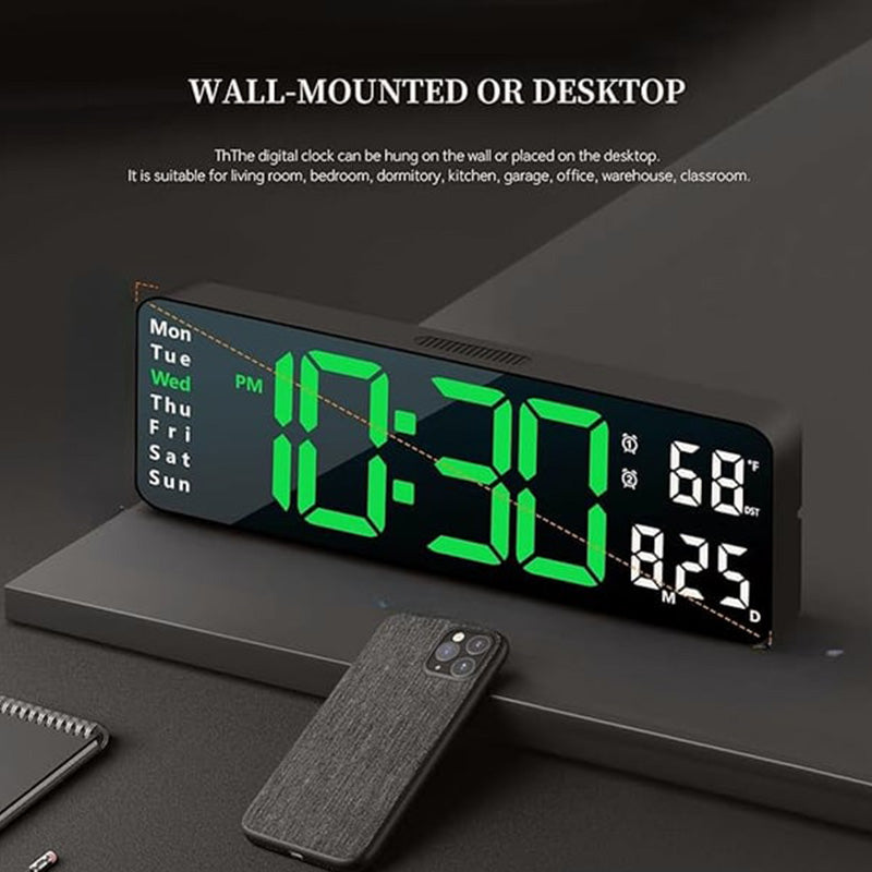 Upgraded Digital Wall Clock Large Display 9 inches