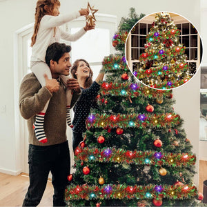 🎁🎄Christmas Tinsel Garland with LED Lights