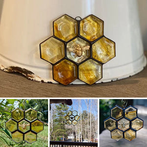 Stained Glass Bee Ornament or Sun Catcher