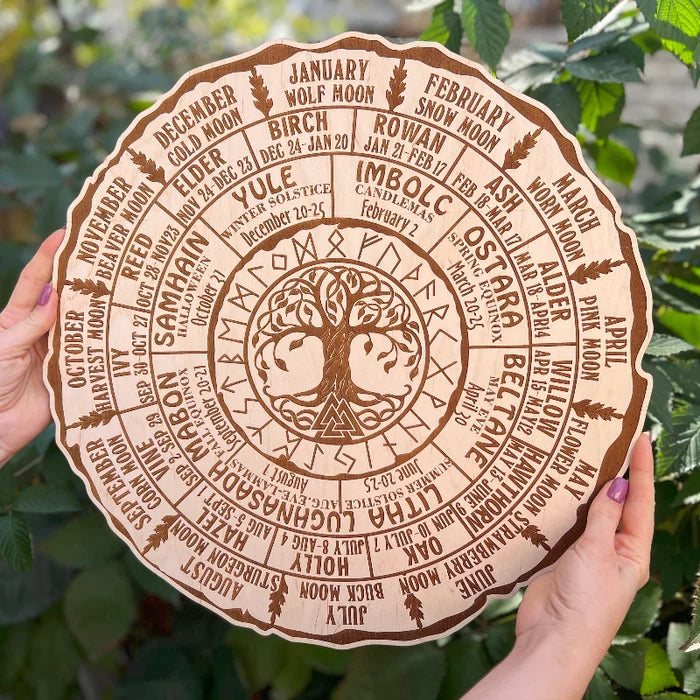 💖Wheel Of The Year Wood Sign - Tree of Life