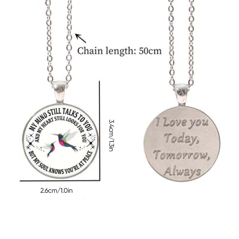 My Mind Still Talks To You Memorial Necklace, In Memory Of Gift