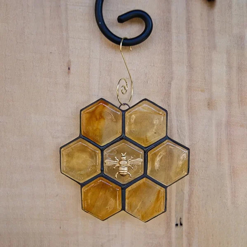 Stained Glass Bee Ornament or Sun Catcher