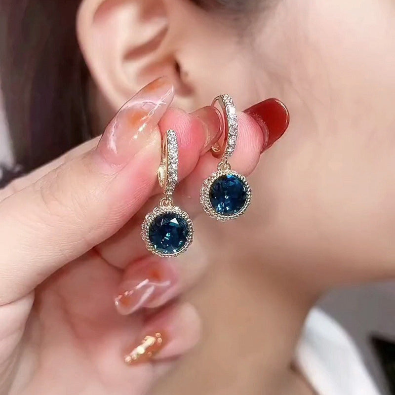 Blue Crystal Earrings