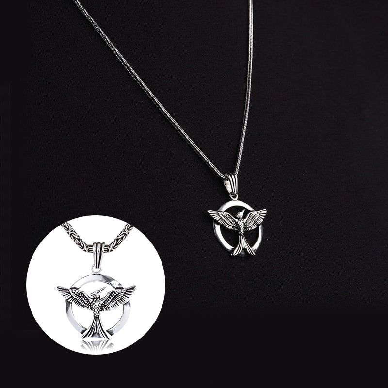 Circle Phoenix Necklace For Men