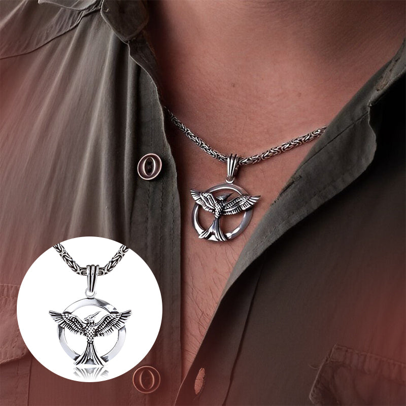 Circle Phoenix Necklace For Men