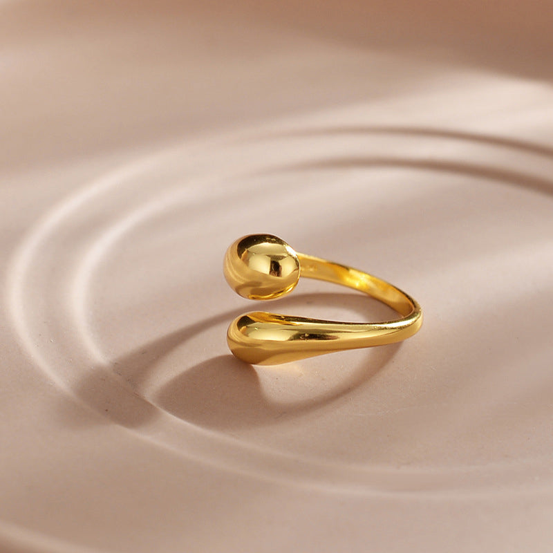 Adjustable Droplet Minimalist Ring