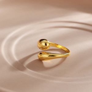 Adjustable Droplet Minimalist Ring