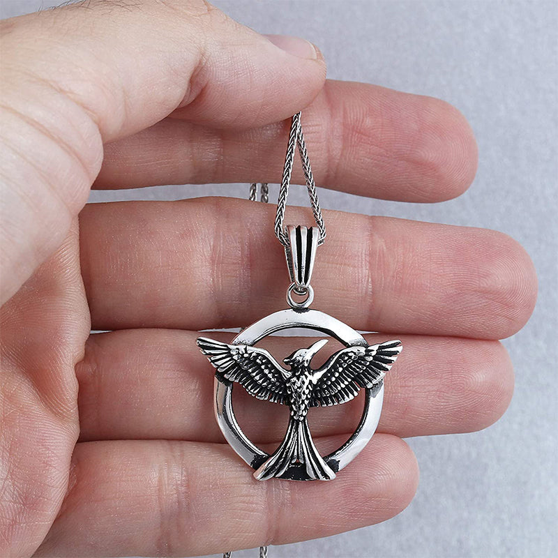 Circle Phoenix Necklace For Men