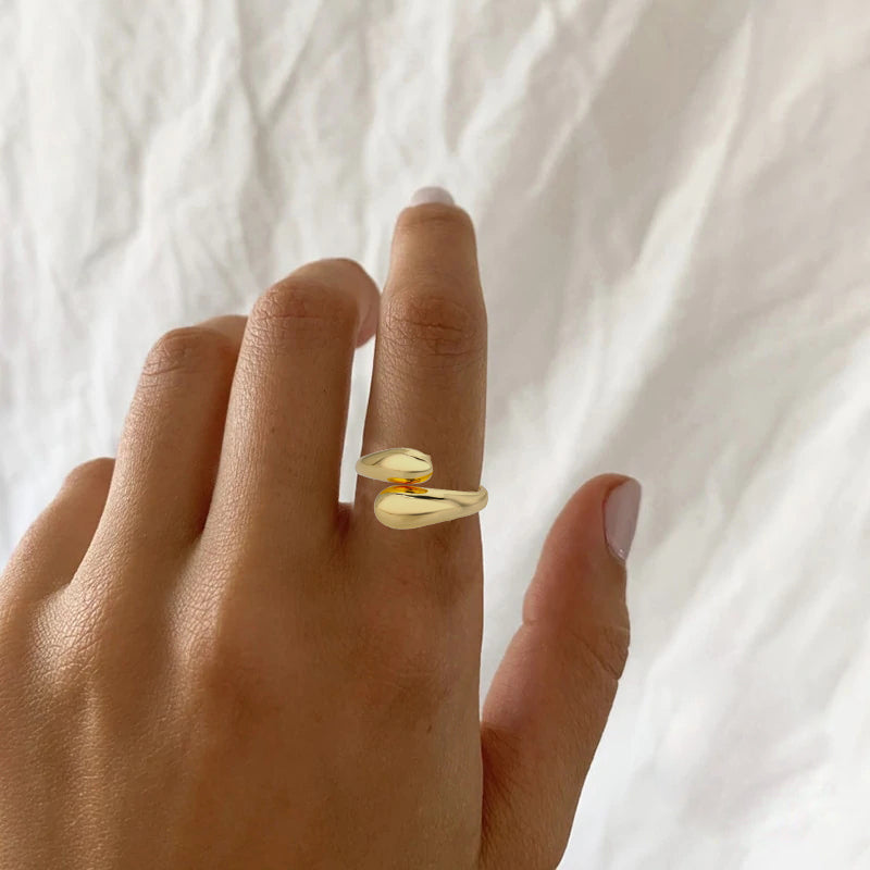 Adjustable Droplet Minimalist Ring