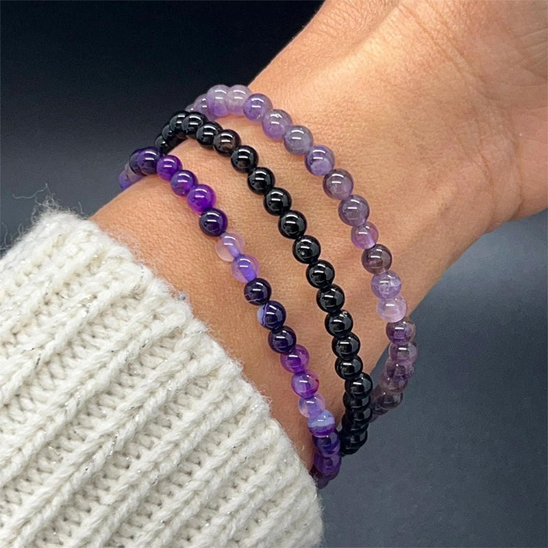 Agate Stress Relief Beaded Bracelet Set