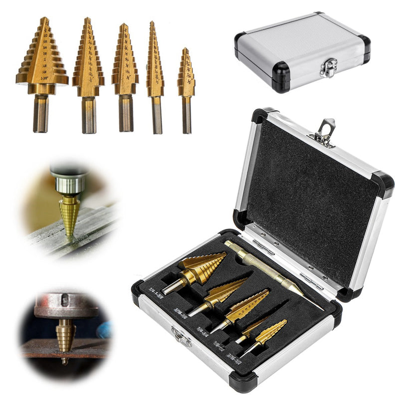 6-Piece Set Of high-Speed Titanium Steel Drill Bits