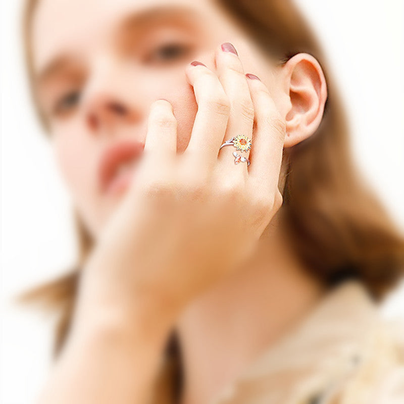 Sunflower Spinner Ring