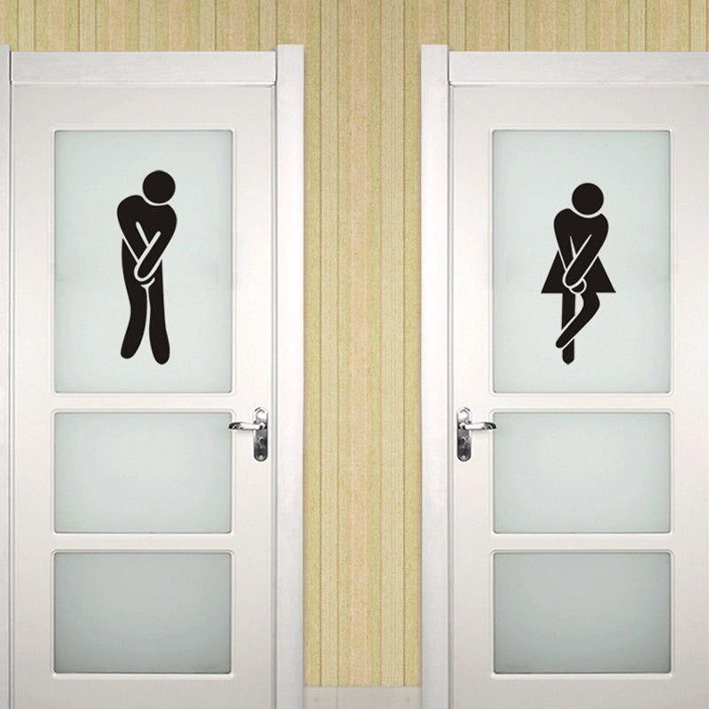 Funny Toilet Door Sign Sticker