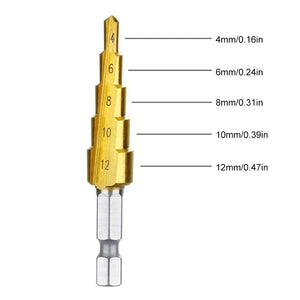 6-Piece Set Of high-Speed Titanium Steel Drill Bits