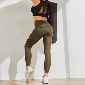 Women's Pocket Sexy Stretch Leggings Fitness Track Pants