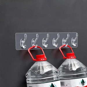 😍Multifunctional Transparent 6 Hooks