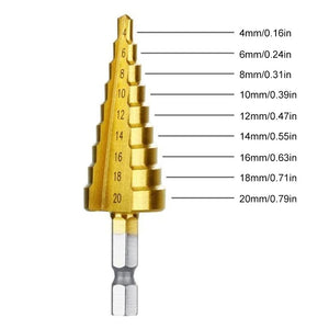 6-Piece Set Of high-Speed Titanium Steel Drill Bits