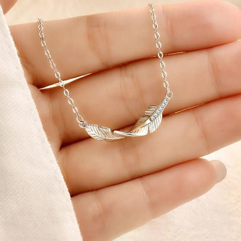 Guardian Angel Feather Necklace