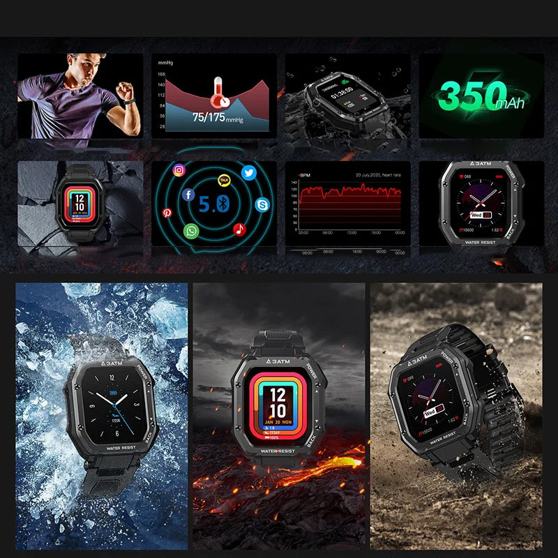 Outdoor Waterproof Anti-collision Smart Watch