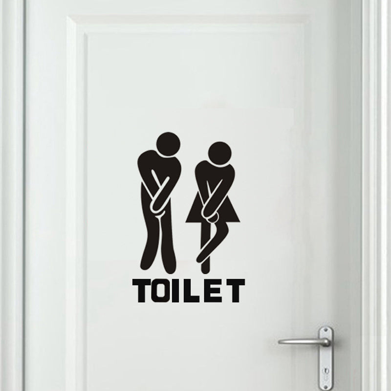 Funny Toilet Door Sign Sticker