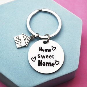 Home Sweet Home Stainless Steel Keychain