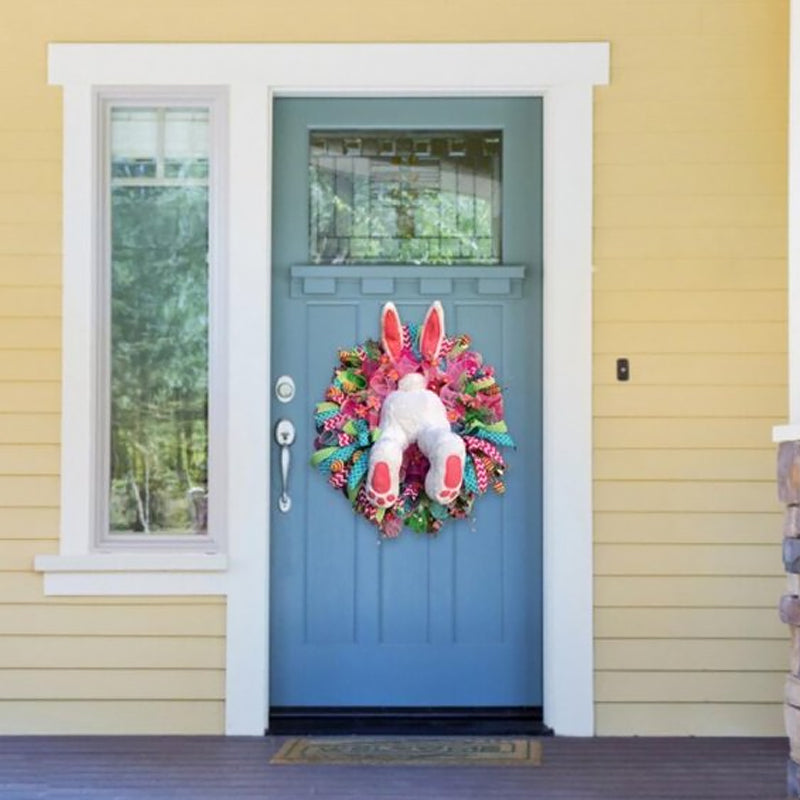 Easter Bunny Wreath Sticker