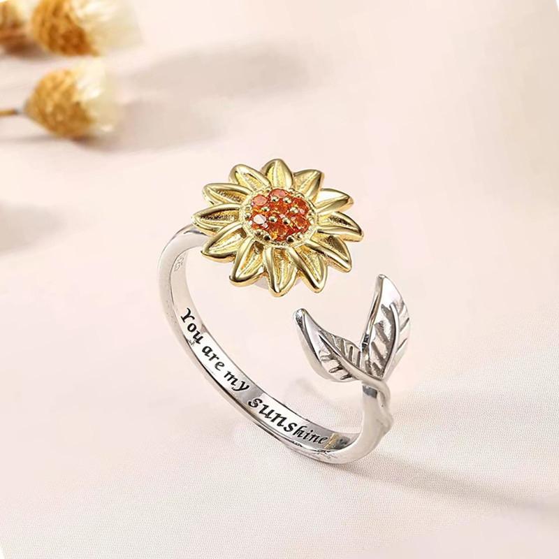 💕To My Daughter 👧 Sunflower Fidget Ring💕