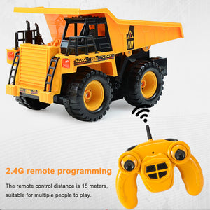 2.4Gh 6 Channel RC Dump Truck Excavator Toy