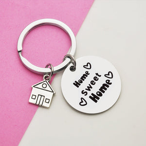 Home Sweet Home Stainless Steel Keychain