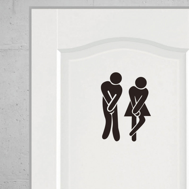 Funny Toilet Door Sign Sticker