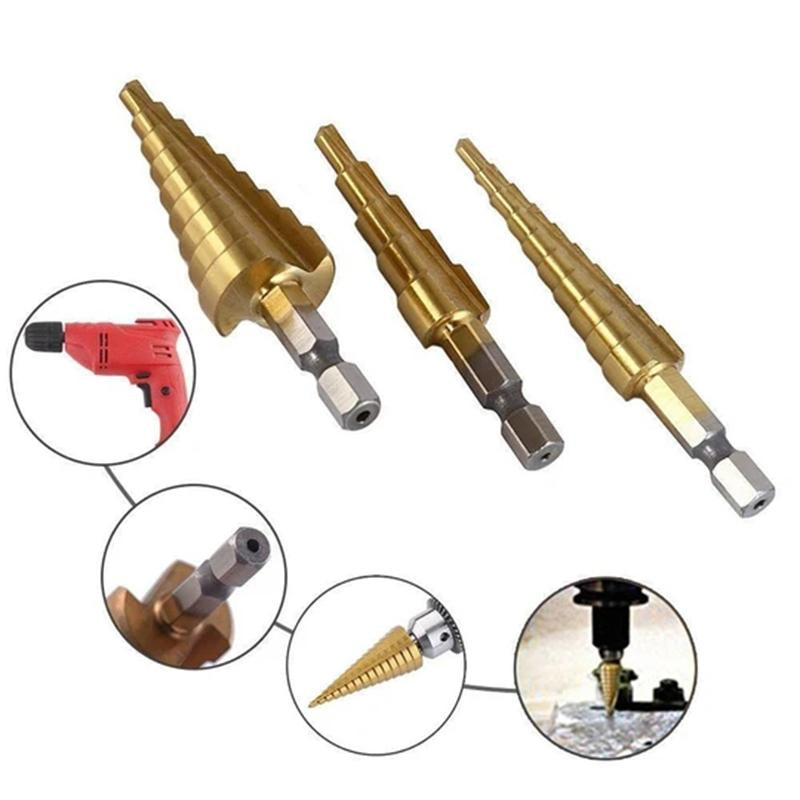 6-Piece Set Of high-Speed Titanium Steel Drill Bits