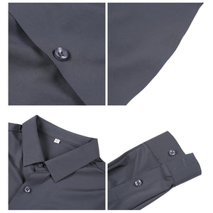 Men's Solid Color Business Stretch Shirt