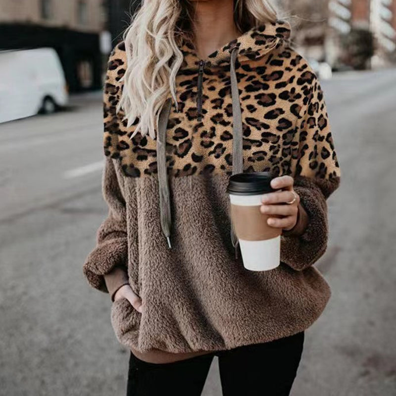 Leopard Print Pullover Sweatshirt