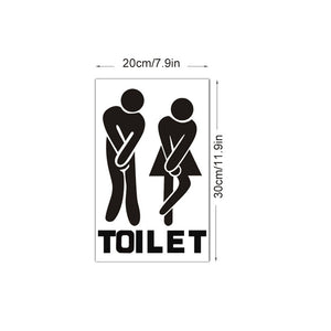 Funny Toilet Door Sign Sticker