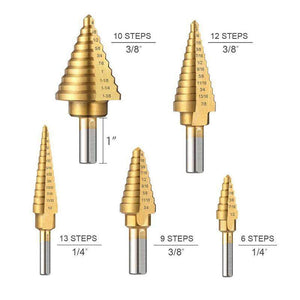 6-Piece Set Of high-Speed Titanium Steel Drill Bits