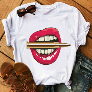 Simple Printed White T-shirt