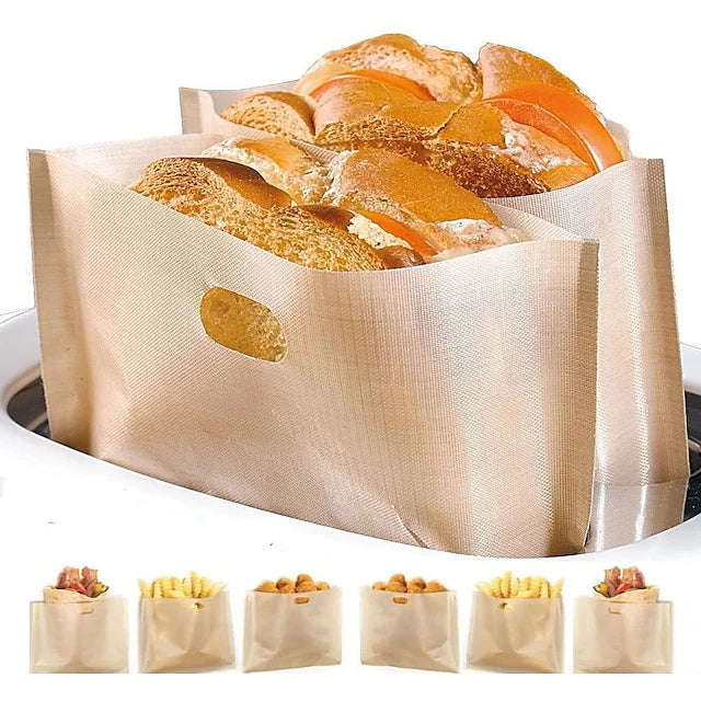 🍞Reusable Non Stick Toaster Bags 5 Pcak