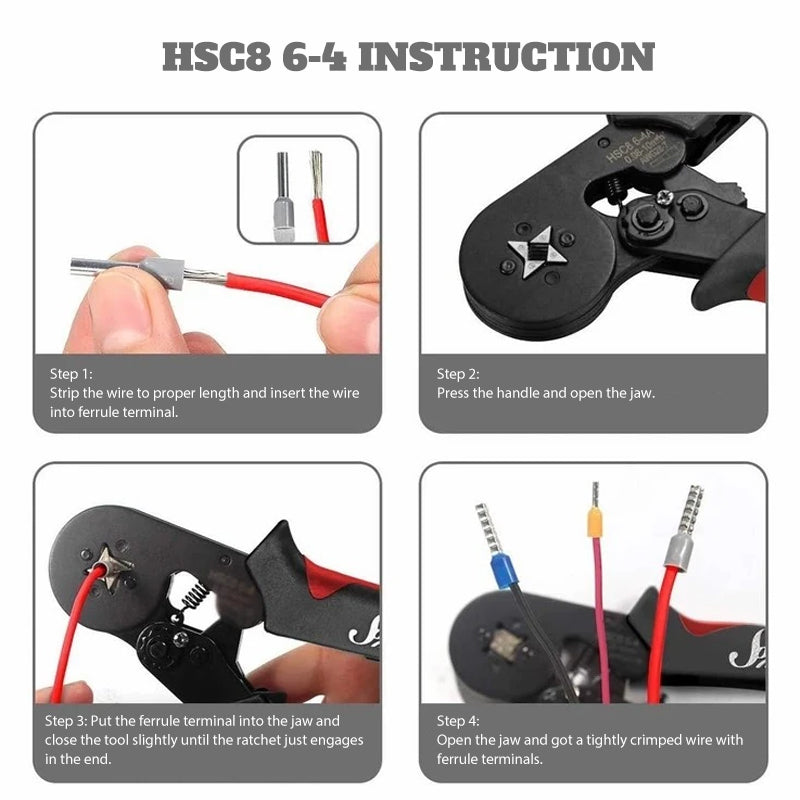 🔥Ratchet Tubular Terminal Wire Crimpers Set