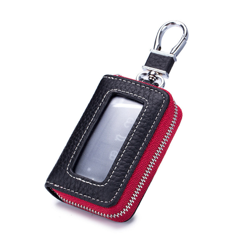 Two-Sides Mini Leather Car Key Case