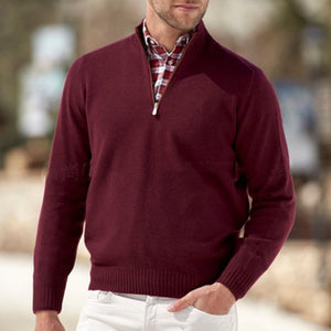 ✨Men's Cashmere Zipper Basic Sweater