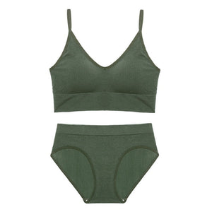 Solid Color Lingerie Set for Girls