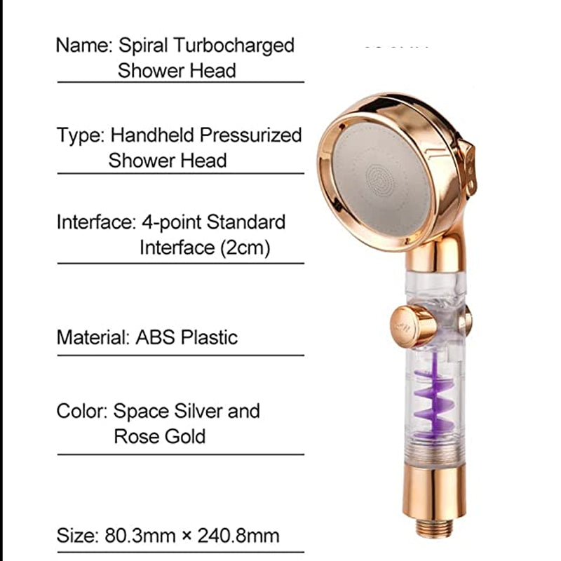 3 Mode Adjustable Turbocharged Shower