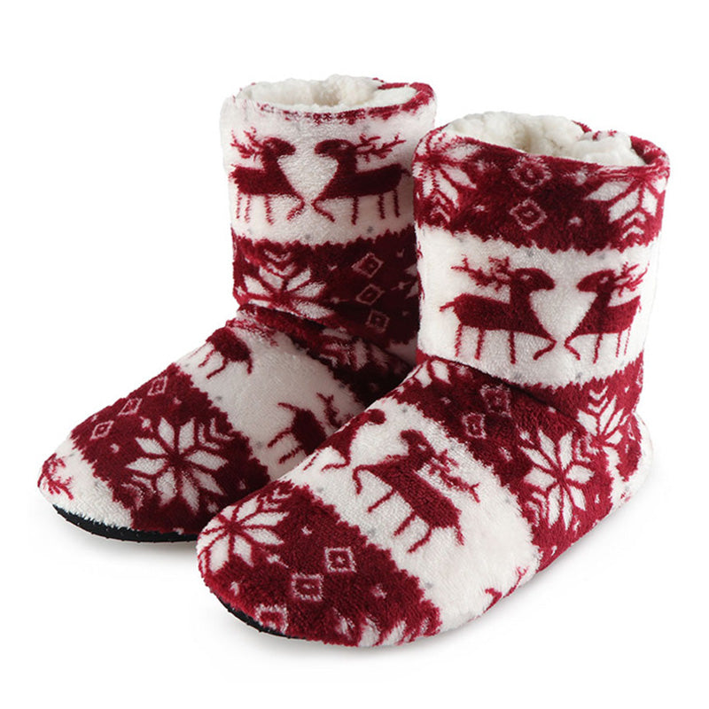 Christmas Fleece Indoor Boots