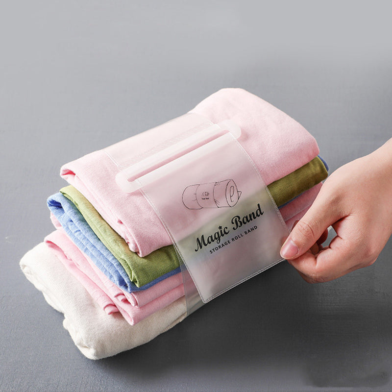 Self-adhesive Clothes Storage Roll-up Straps