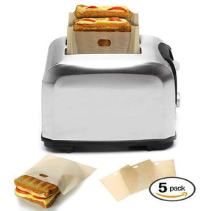 🍞Reusable Non Stick Toaster Bags 5 Pcak