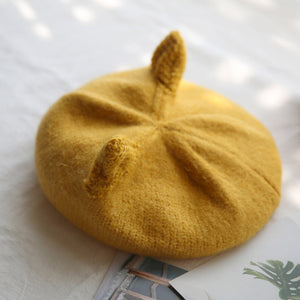 Cute Cat Ears Wool Beret