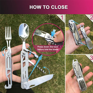 5 in 1 Multifunctional Camping Utensil Set